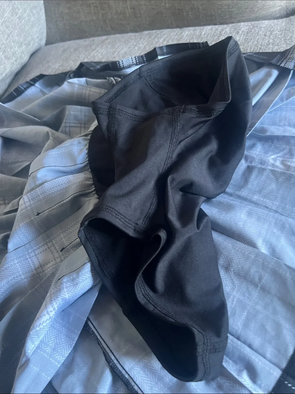 ALO Yoga Black & White Plaid Pleated Skirt
